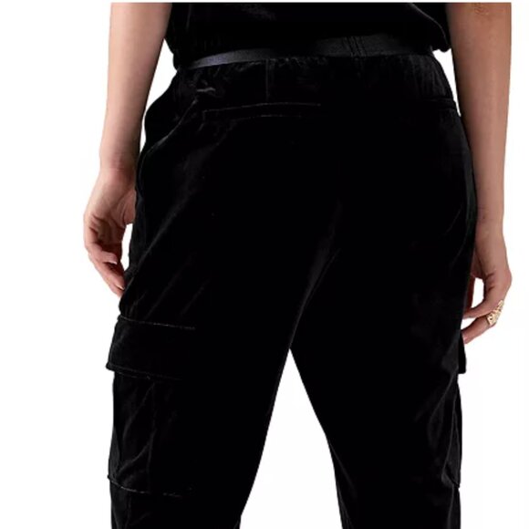 Sanctuary The Fixer Velvet Cargo Joggers, Black, SZ L, NWT - Picture 2 of 13